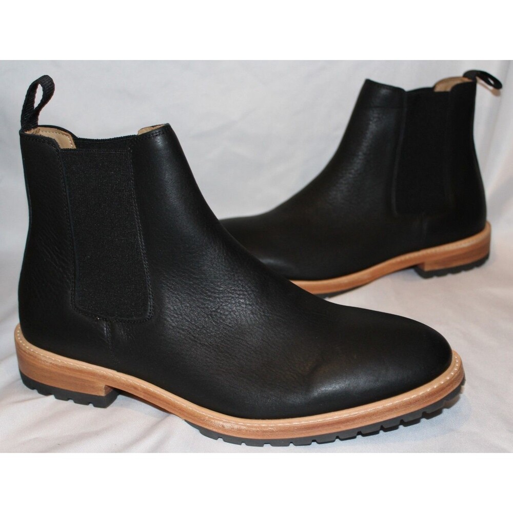 Nisolo Men's BLACK Marco Everyday Chelsea Leather Boots $268 NIB